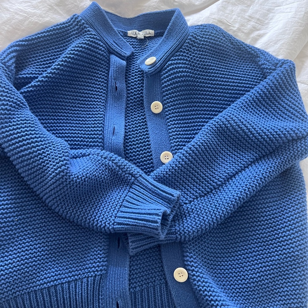 Alex Mill Blue Cardigan with White Buttons